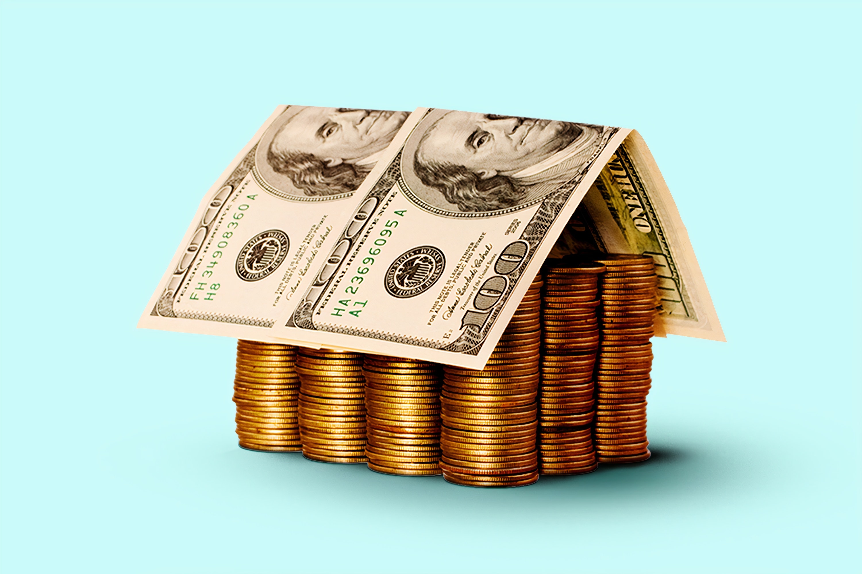 coins dollar bills housing