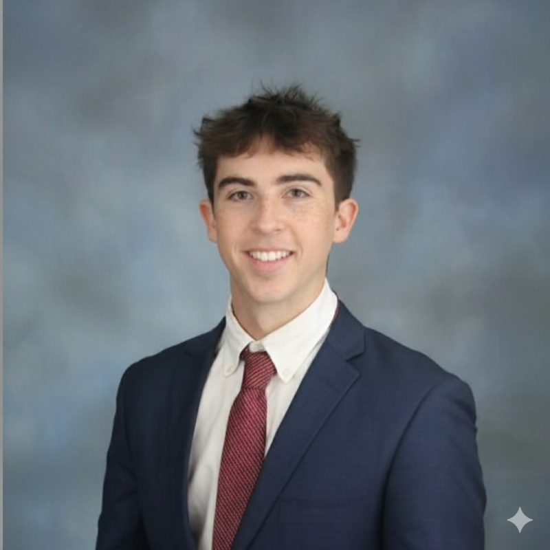 Portrait of Head shot of a young man in a suit